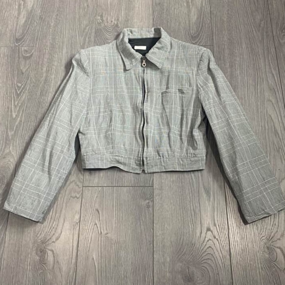 Vintage Sisley Cropped Plaid Women’s Jacket XS